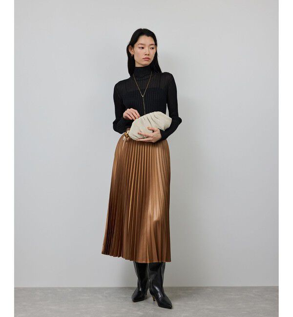 ROPE「ラメタートルリブプルオーバー/イージーケア」|ニット・セーター|