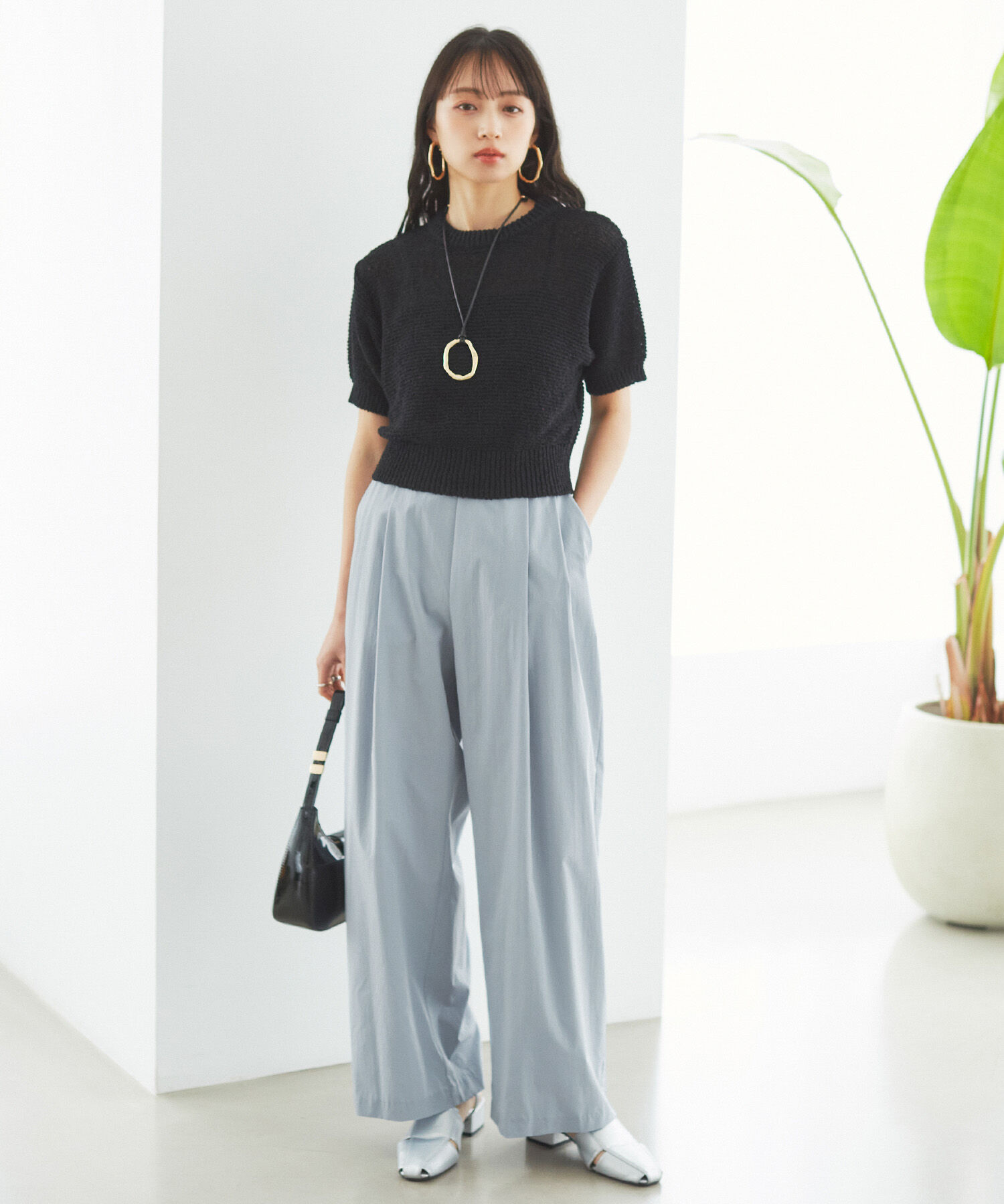 VIS「【洗える】タックギャザーパンツ」|その他|