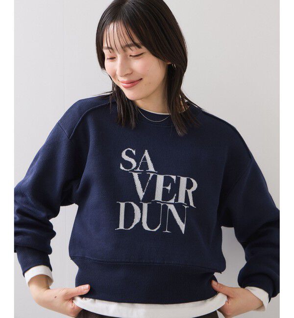 VIS「スウェットライクジャガードロゴニット」|ニット・セーター|