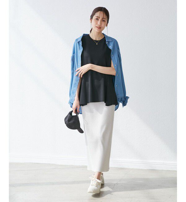 Rope&rsquo;Picnic「【洗濯機OK・アンチピリング】八方映えニット ペプラムニットプルオーバー」|ニット・セーター|