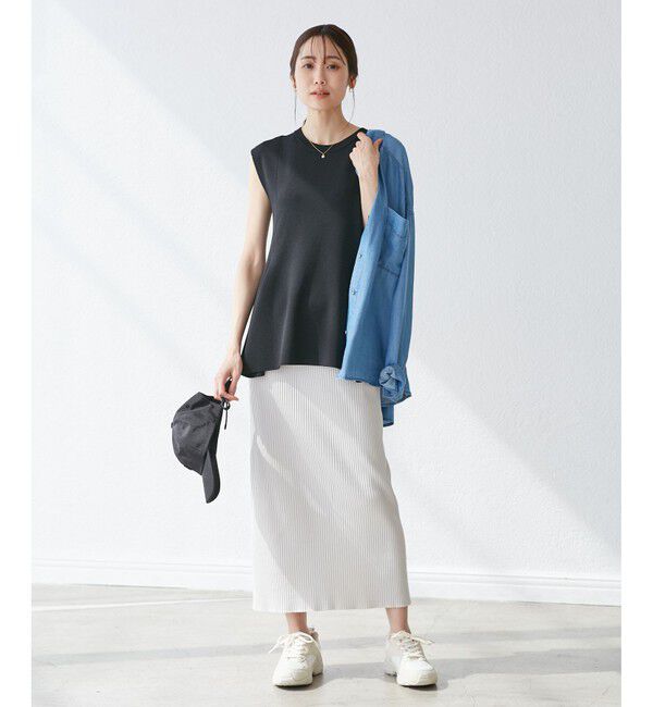 Rope&rsquo;Picnic「【洗濯機OK・アンチピリング】八方映えニット ペプラムニットプルオーバー」|ニット・セーター|