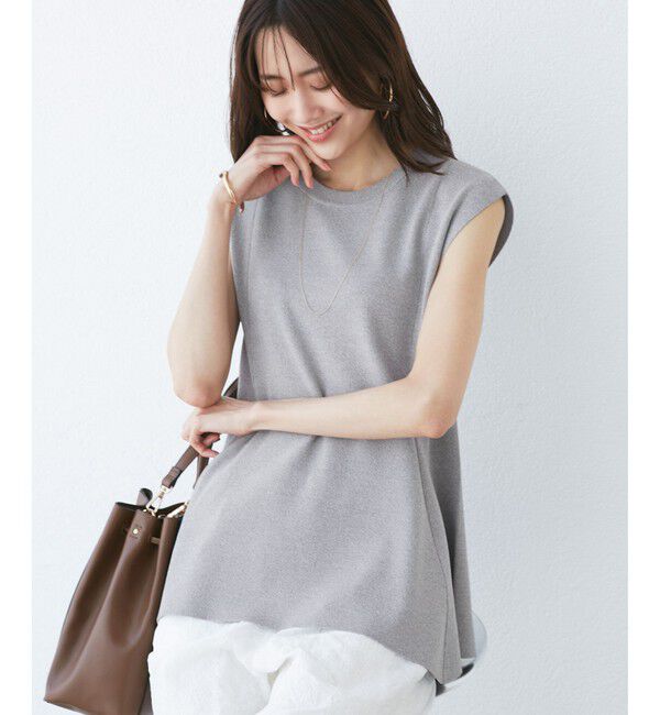 Rope&rsquo;Picnic「【洗濯機OK・アンチピリング】八方映えニット ペプラムニットプルオーバー」|ニット・セーター|