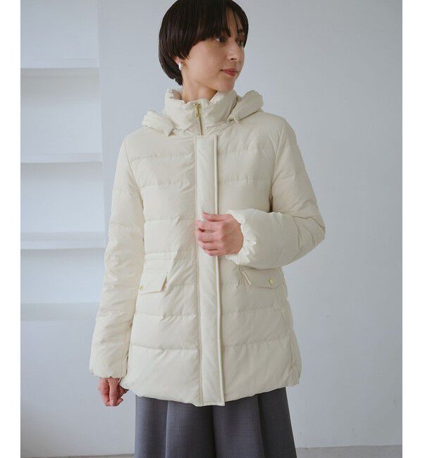 Rope&rsquo;Picnic「【GREEN DOWN/グリーンダウン】ファー付きダウンミドル丈コート/リンクコーデ」|ダウン|