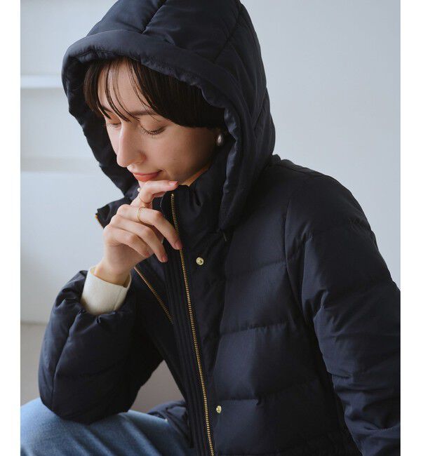 Rope&rsquo;Picnic「【GREEN DOWN/グリーンダウン】ファー付きダウンミドル丈コート/リンクコーデ」|ダウン|