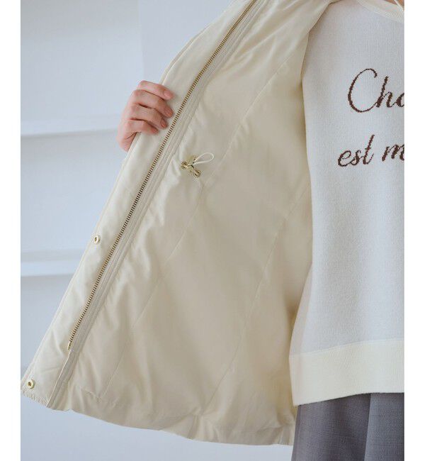 Rope&rsquo;Picnic「【GREEN DOWN/グリーンダウン】ファー付きダウンミドル丈コート/リンクコーデ」|ダウン|