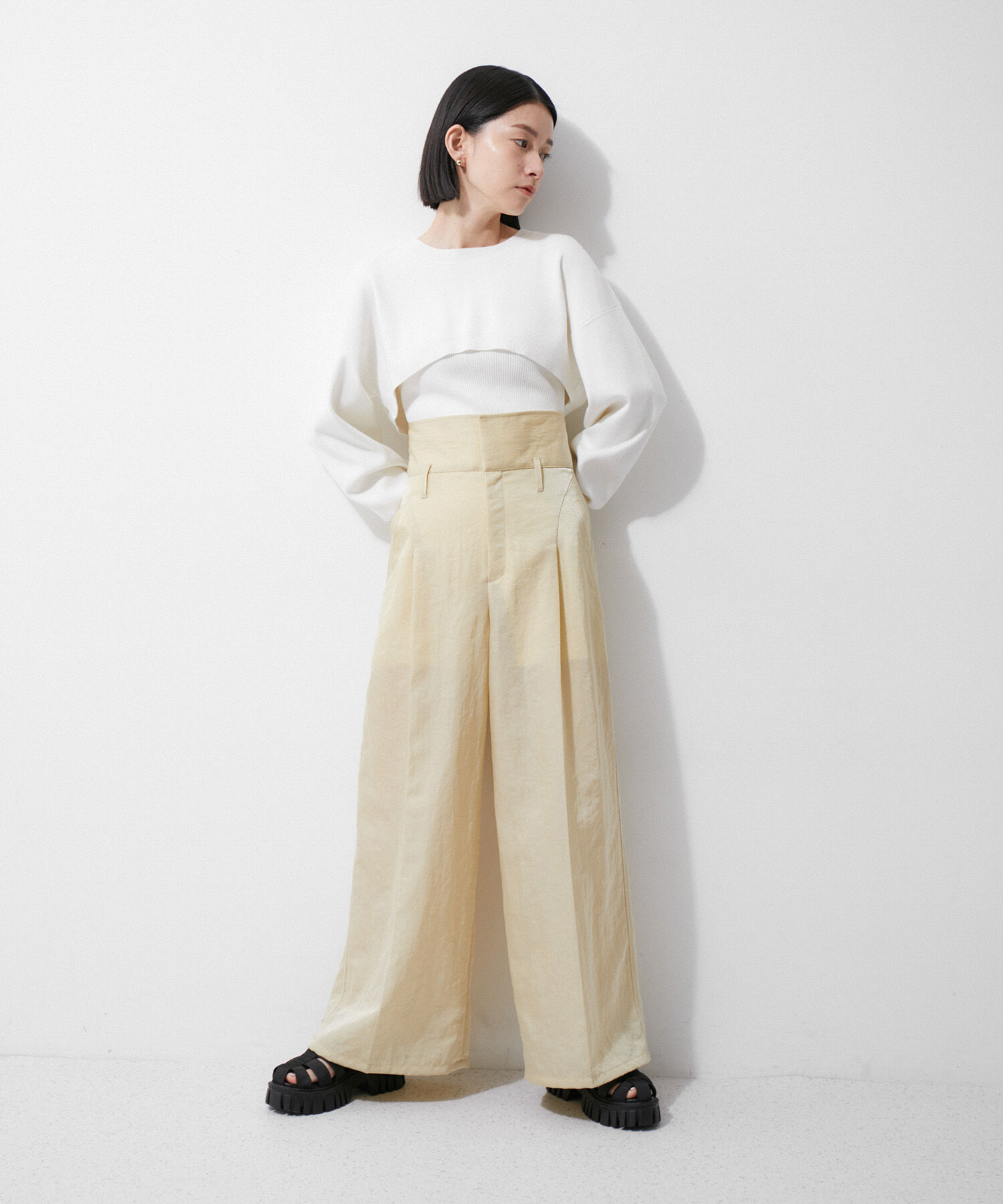 ADAM ET ROPE'「【サステナブル】ニットタンクトップセットプルオーバー」|ニット・セーター|