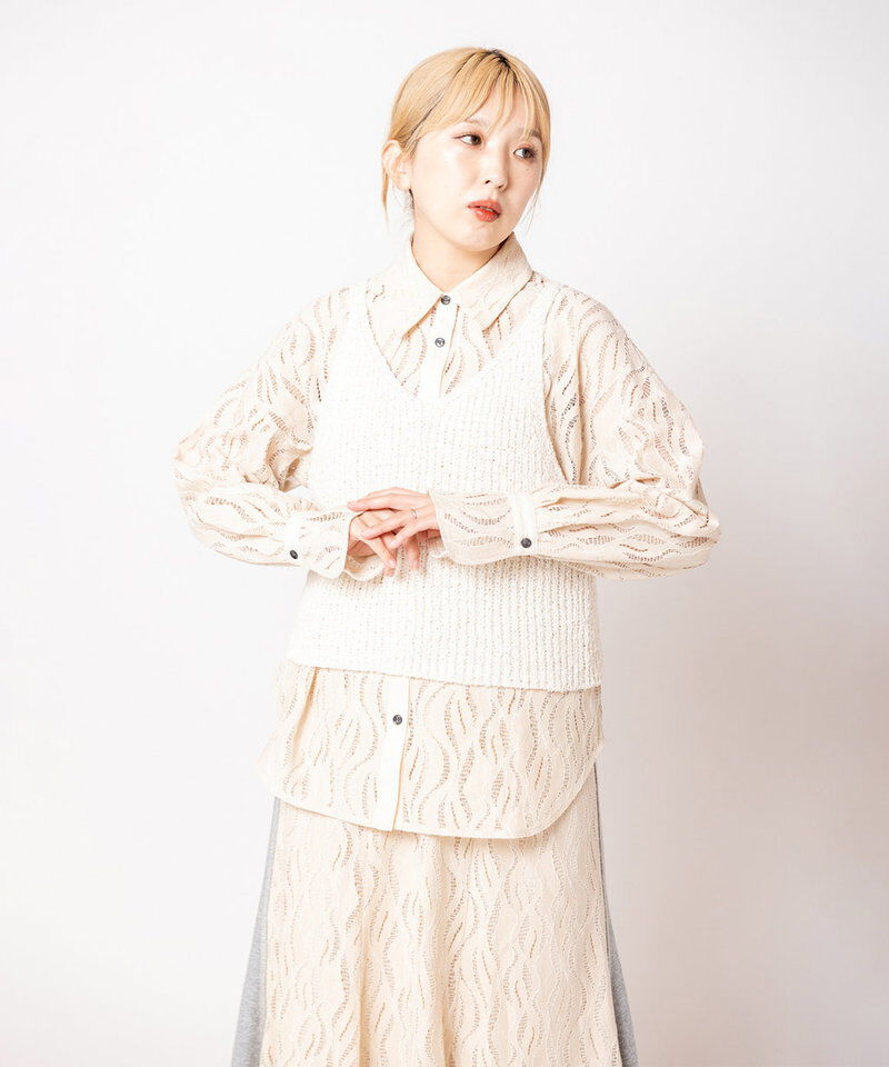  「2WAYリブニットビスチェ」|ニット・セーター|
