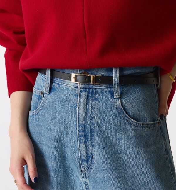  「スリムリバーシブルベルト」|ベルト|ブラック