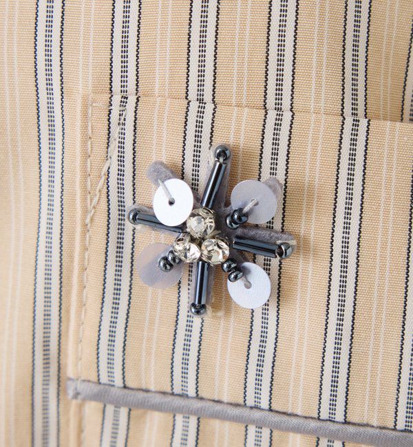  「ビジューストライプブラウス」|シャツ・ブラウス|