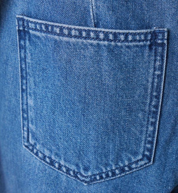  「Q.anos タックハーフデニムパンツ」|デニム|