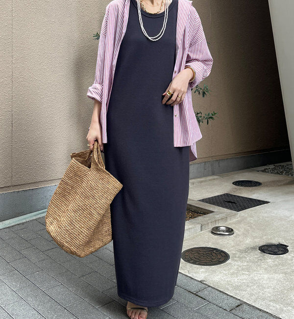  「【全骨格細見え】ブークレーダンボールタンクワンピース」|ワンピース|