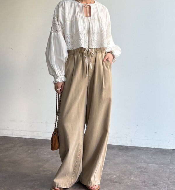  「デニムワイドイージーパンツ」|デニム|