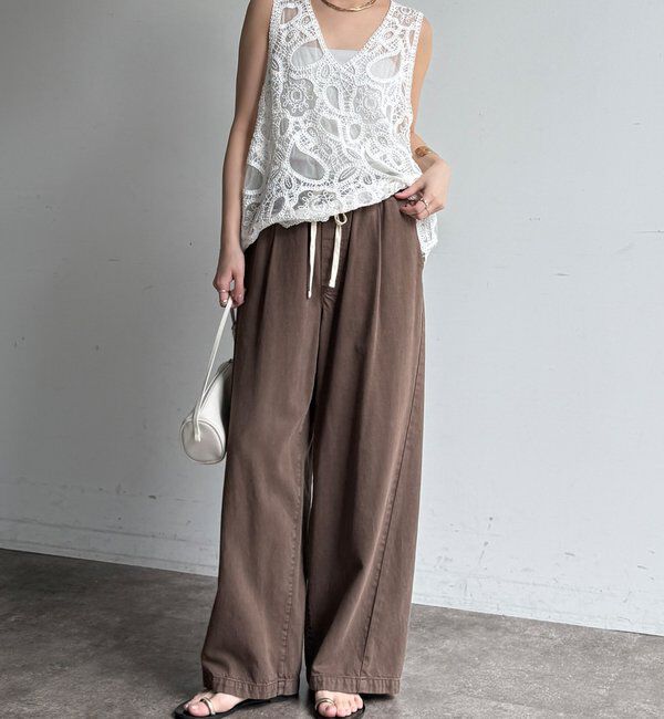  「デニムワイドイージーパンツ」|デニム|