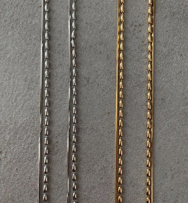  「【SAKURA企画】アレルギー対応 2連チェーンマグネットネックレス」|ネックレス|