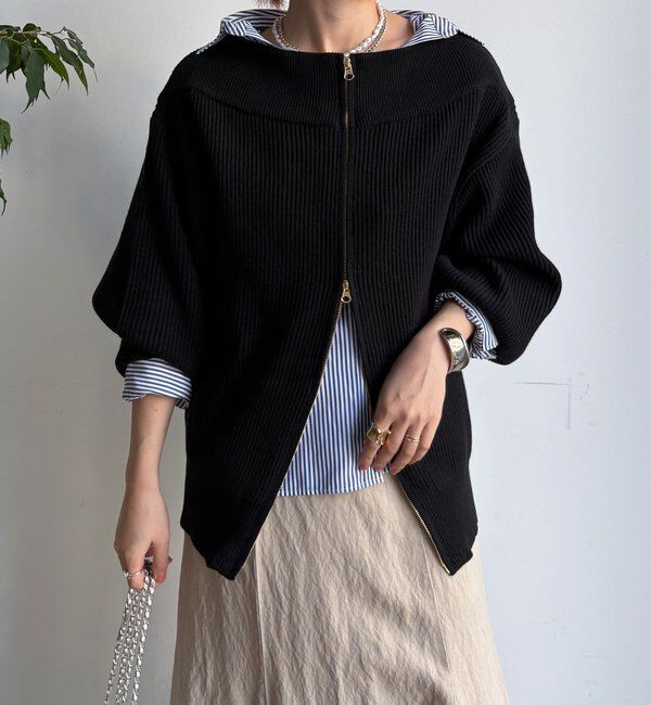  「フロントジップニット」|ニット・セーター|