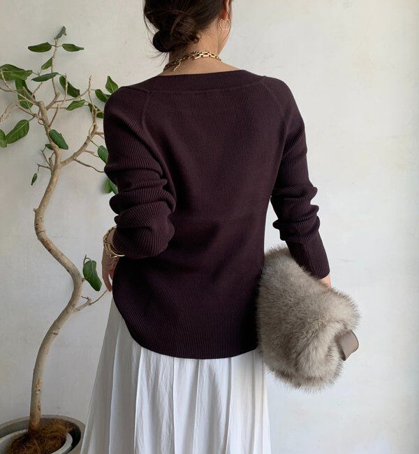  「ボートネックリブニット」|ニット・セーター|