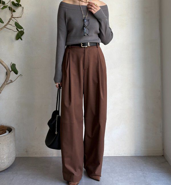  「ボートネックリブニット」|ニット・セーター|