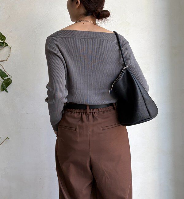  「ボートネックリブニット」|ニット・セーター|