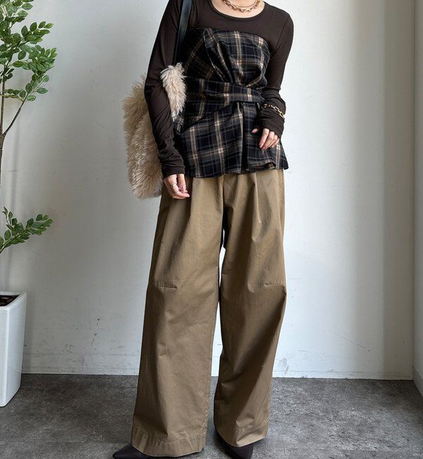  「起毛チェックビスチェ」|シャツ・ブラウス|