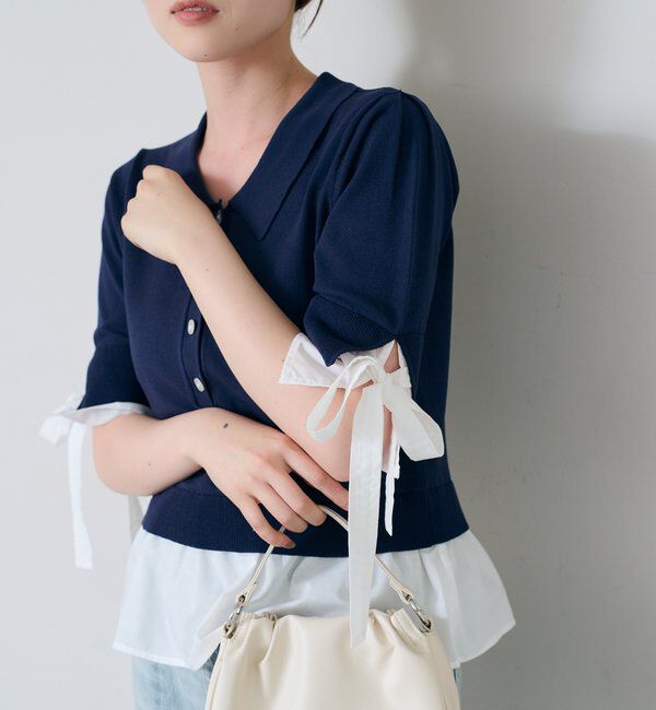  「ドッキングポロニット」|カーディガン|