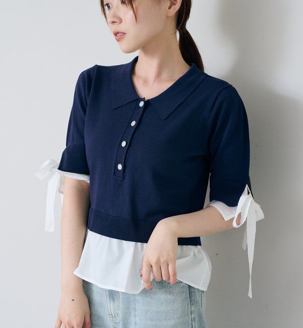  「ドッキングポロニット」|カーディガン|