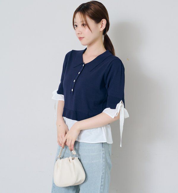  「ドッキングポロニット」|カーディガン|