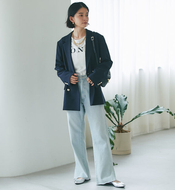  「【全骨格美脚見え！】slit DENIM」|デニム|