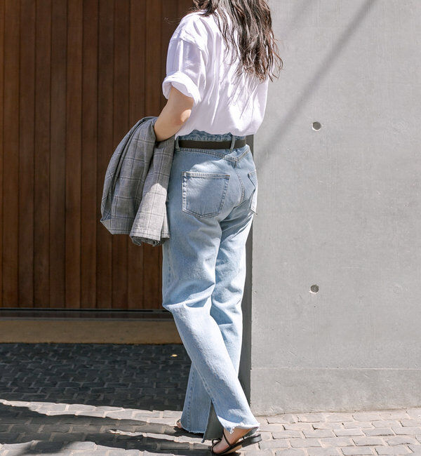  「【全骨格美脚見え！】slit DENIM」|デニム|