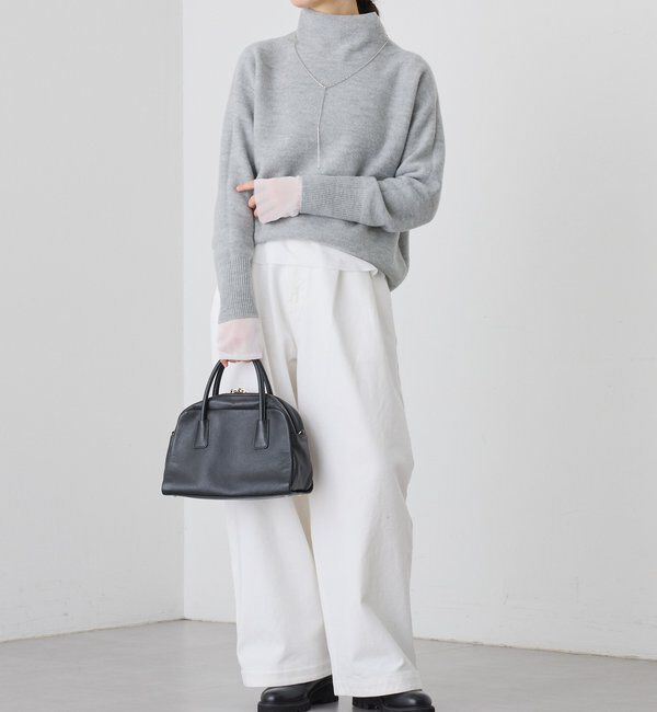  「【5色展開/万能トップス】ウール100NEWボトルネックニット」|ニット・セーター|