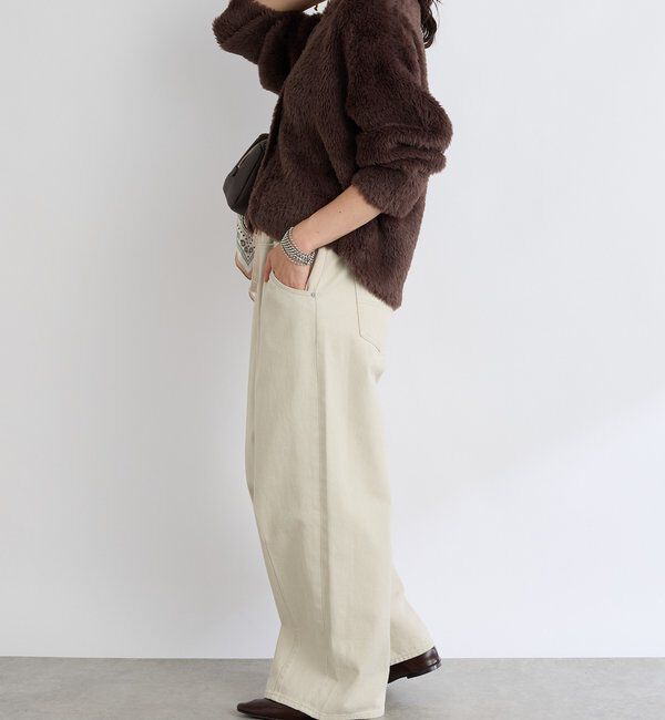  「【リバイバル/着映え】ダブルフェイスシャギーカーデ・2」|カーディガン|