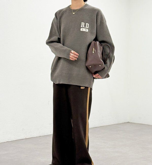  「【バックロゴが目を惹く】アスレチックロゴニット」|ニット・セーター|