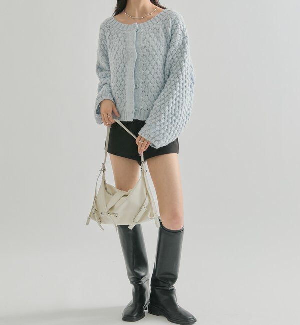  「ポコポコニットカーディガン」|カーディガン|