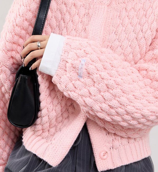  「ポコポコニットカーディガン」|カーディガン|