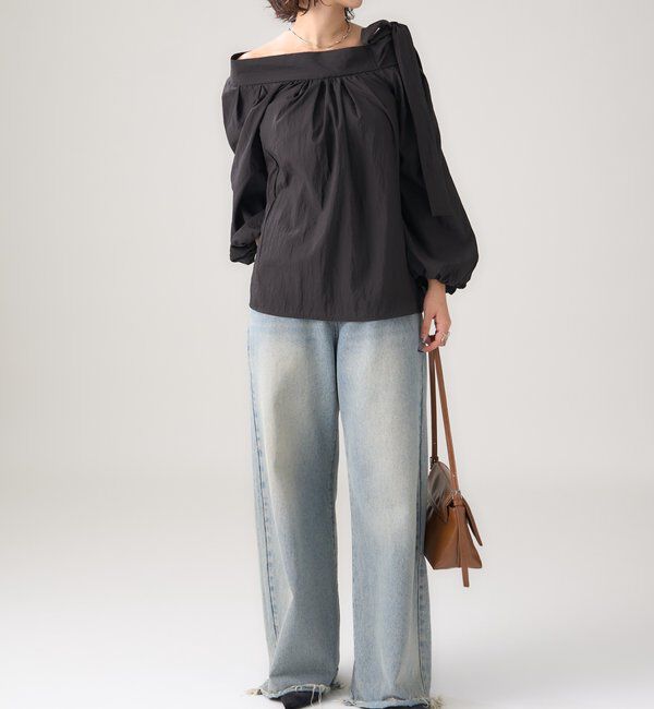  「肩リボンオフショルブラウス」|シャツ・ブラウス|