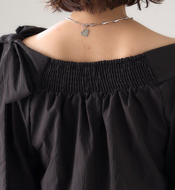  「肩リボンオフショルブラウス」|シャツ・ブラウス|