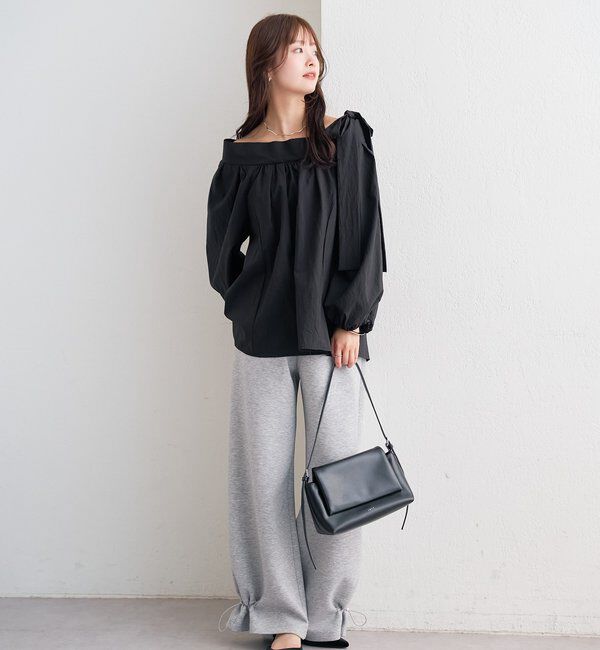  「肩リボンオフショルブラウス」|シャツ・ブラウス|