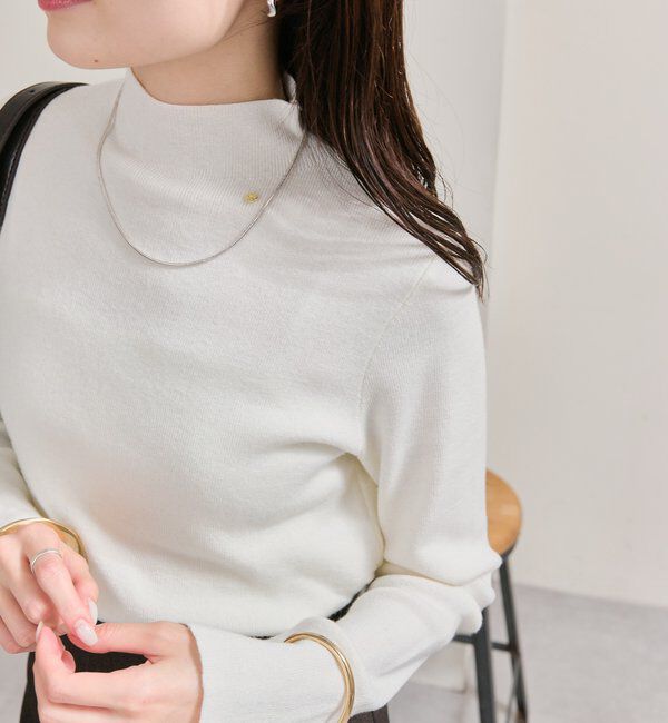  「プレート付きハイネックニット」|ニット・セーター|