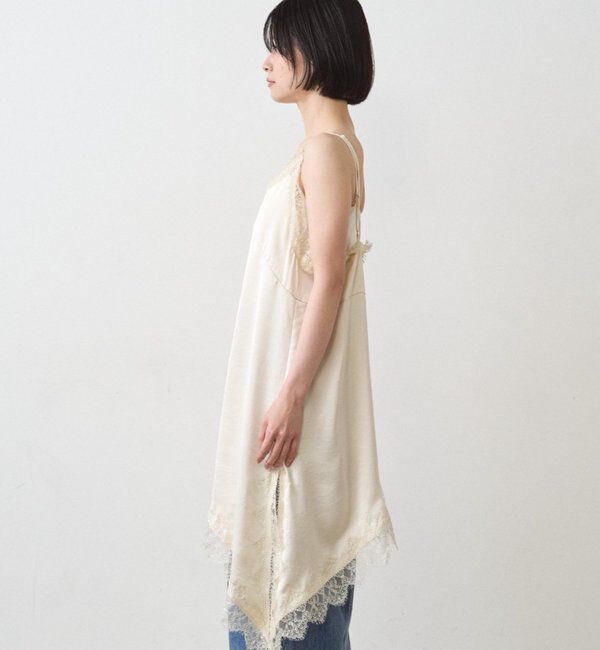  「サテンレースアシメキャミ」|シャツ・ブラウス|