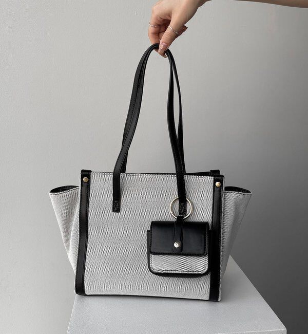  「バイカラートリミングトートバッグ」|トートバッグ|