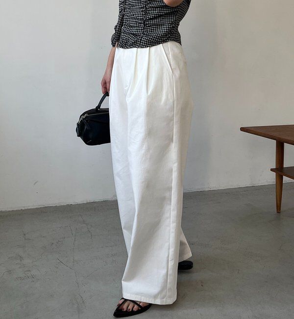  「【ウエスト調整可/低身長サイズあり】2タックチノパン」|チノ|