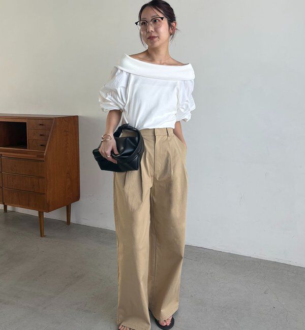  「【ウエスト調整可/低身長サイズあり】2タックチノパン」|チノ|