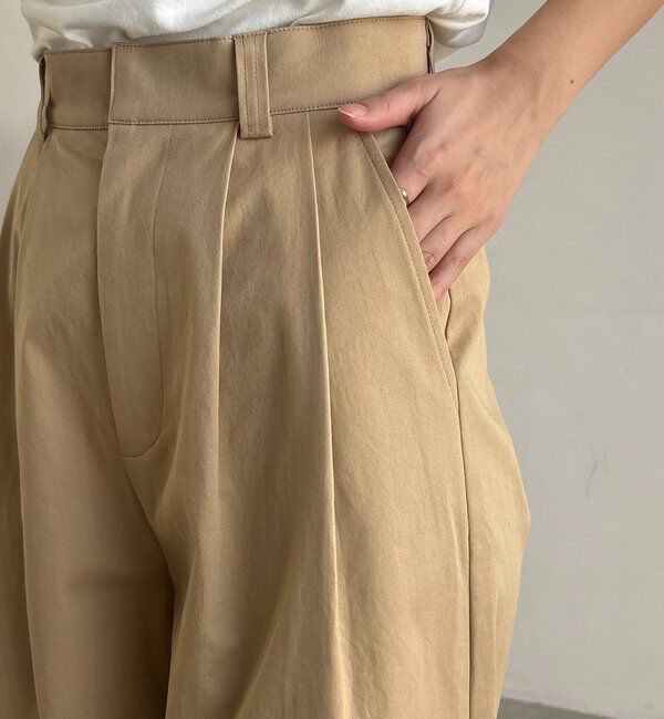  「【ウエスト調整可/低身長サイズあり】2タックチノパン」|チノ|