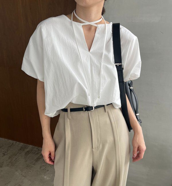  「【新色ピンク】バルーンリボンブラウス」|シャツ・ブラウス|