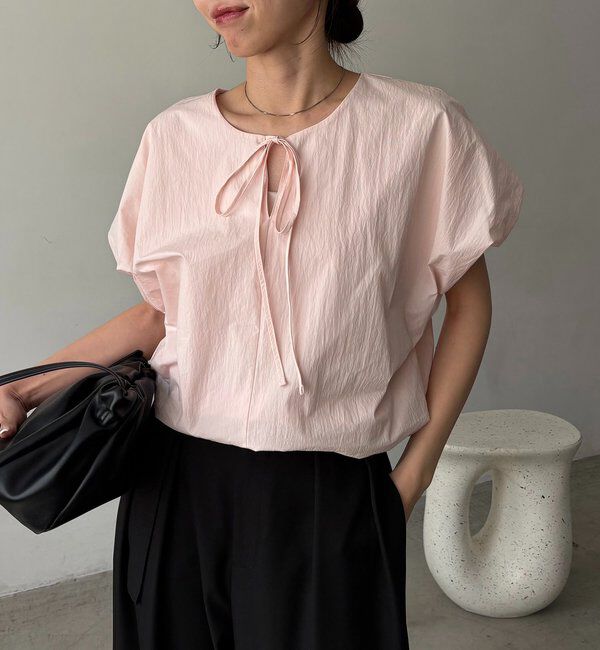  「【新色ピンク】バルーンリボンブラウス」|シャツ・ブラウス|