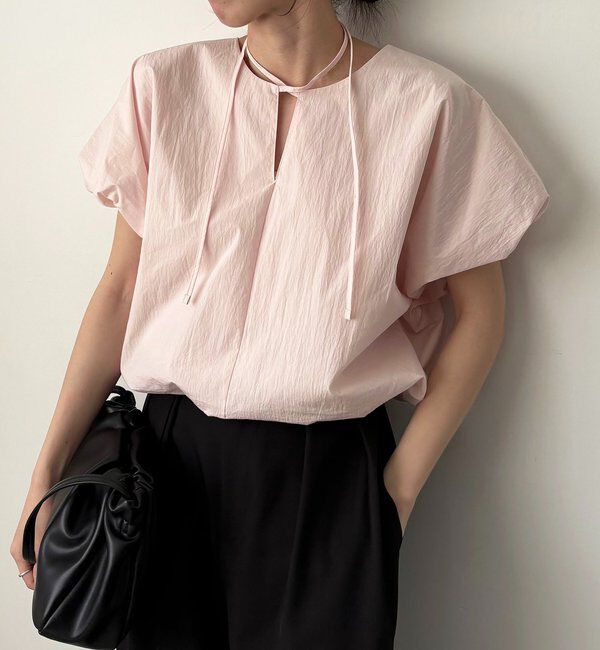  「【新色ピンク】バルーンリボンブラウス」|シャツ・ブラウス|