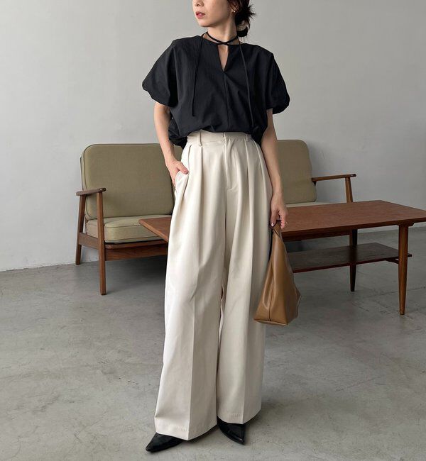  「【新色ピンク】バルーンリボンブラウス」|シャツ・ブラウス|