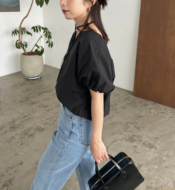  「【新色ピンク】バルーンリボンブラウス」|シャツ・ブラウス|