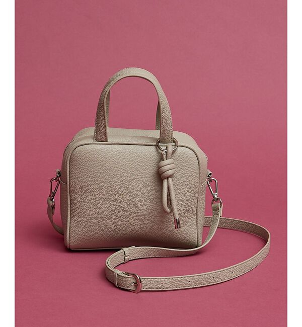 collex「チャーム付き 2WAYキューブボストン」|ボストンバッグ|グレー