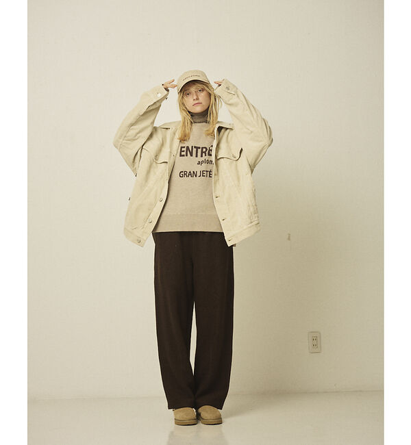 Rouge vif「ウール混ジャガードロゴニットプルオーバー」|ニット・セーター|