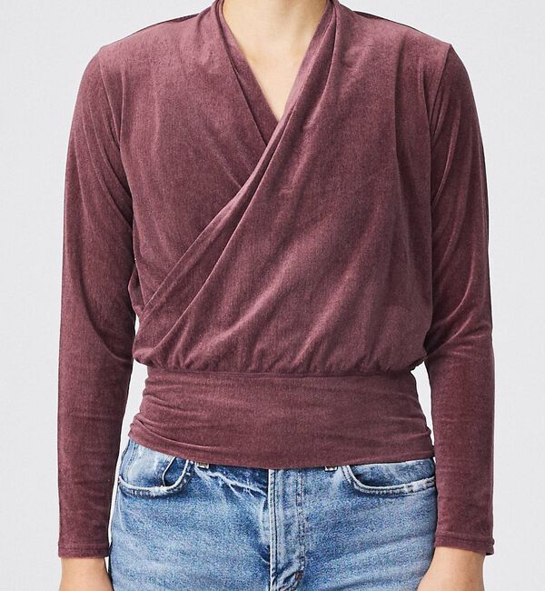 Rouge vif「【Keena/キーナ】ベルベットカシュクルートップス/トップス/ベロア/ドレープ」|シャツ・ブラウス|